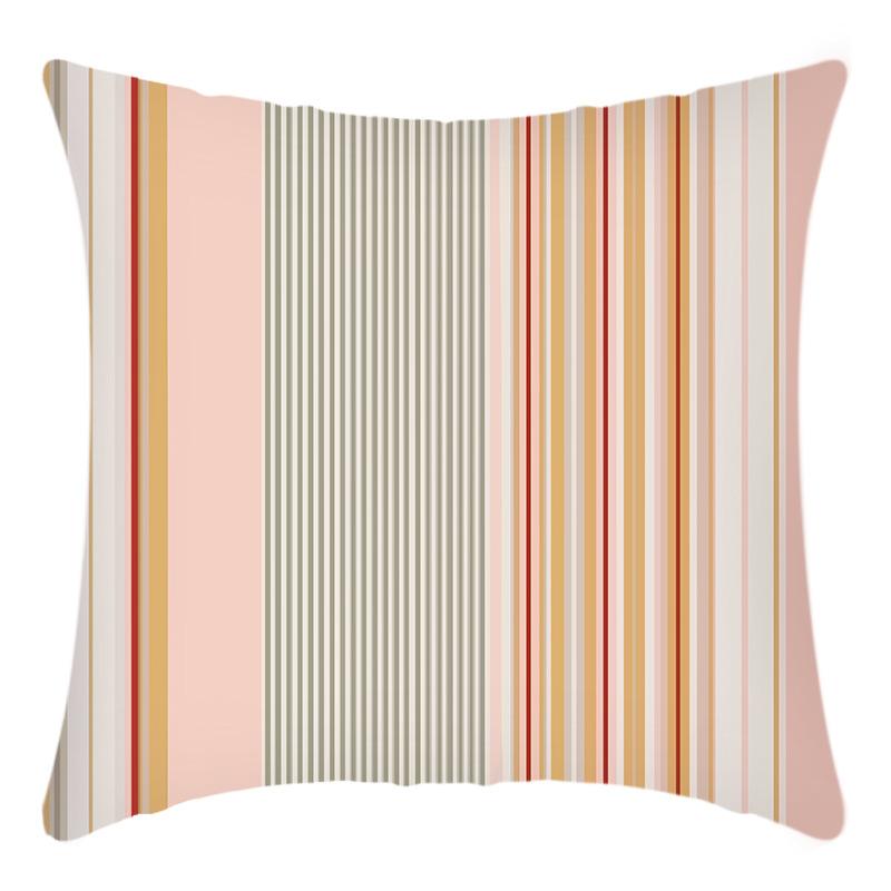 New Pillowcase Retro Striped Print Pillow Home Sofa Cushion Cover