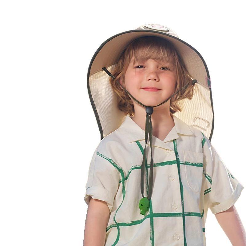 Kids' UV Protection Wide Brim Sun Hat - Unisex Summer Outdoor Cap