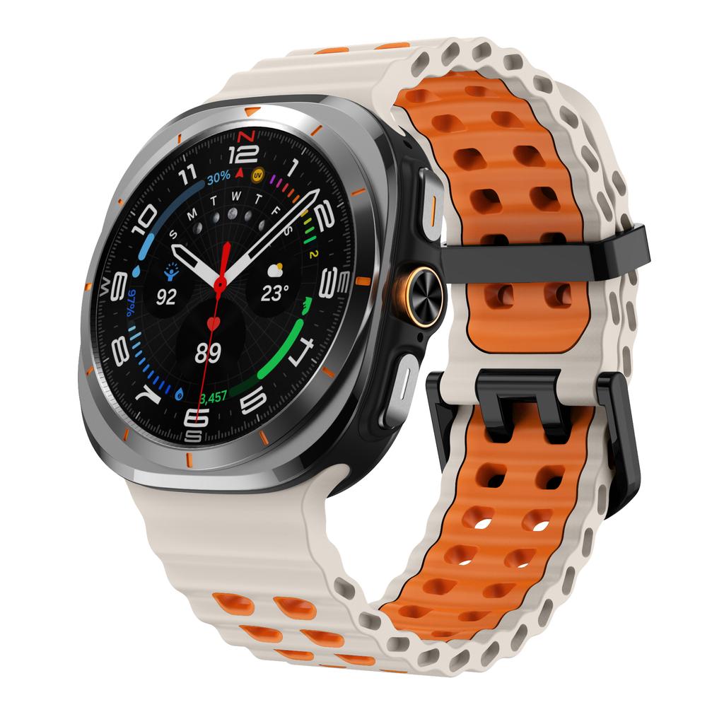 Original Straps For Samsung Galaxy Watch Ultra 47mm Accessories Marine Sport silicone Bracelet correa Galaxy Watch 7 ultra Band