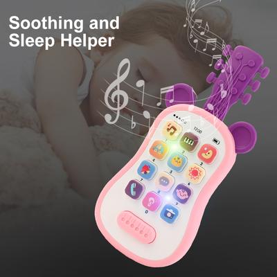 Baby Früherziehungsspielzeug Gitarre Telefon Soundspielzeug Kind Multifunktionale Musiktelefone Analoge Telefone Geschichtenmaschine für Kinder