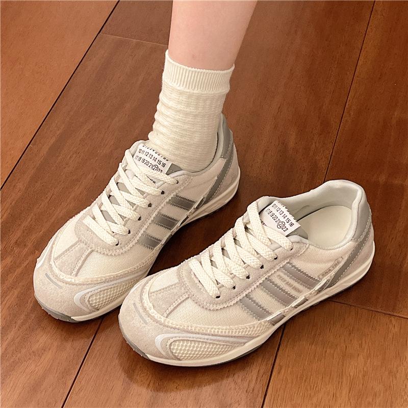 Mesh Forrest Gump shoes women's 2025 autumn new platform ballet shoes women's soft-soled casual lace-up round head sports shoes women