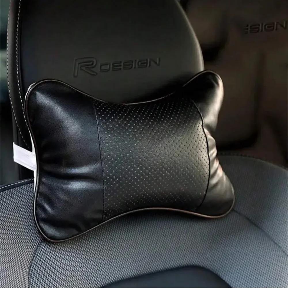 Car Seat Headrest with Breathable Mesh - Safety Head & Neck Rest, Relaxation Pillow & Auto Protector