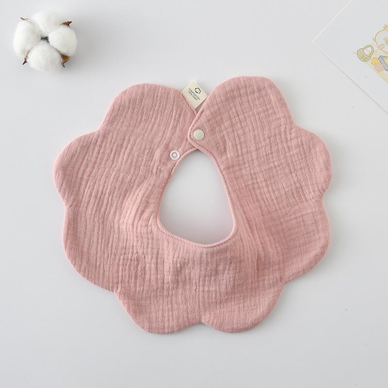 Śliniak dla niemowląt z czystej bawełny w stylu koreańskim, jednolity kolor, dwustronny, zapobiegający ulewaniu, Klasa A