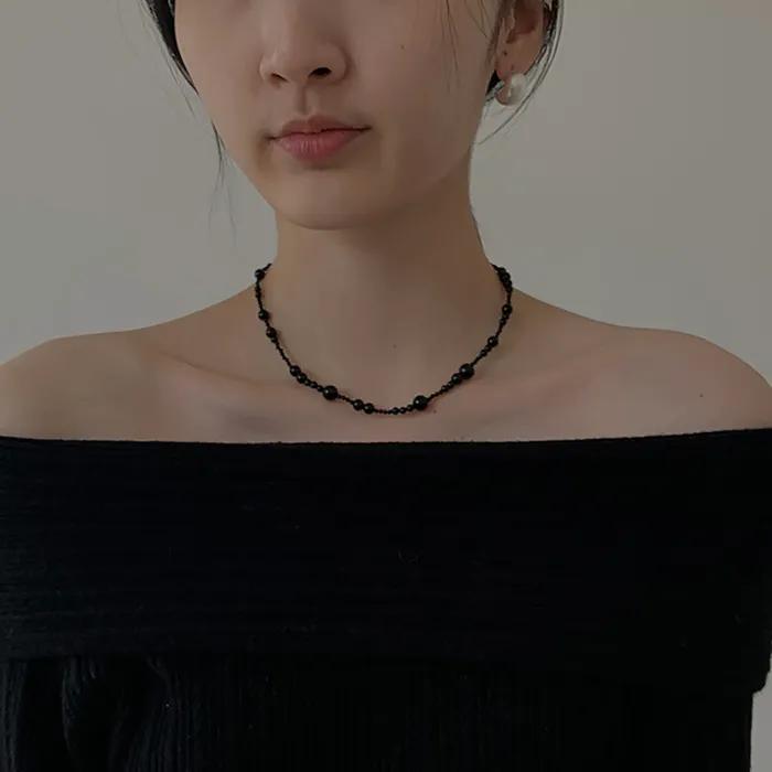 Black Stone Necklace (onyx)