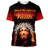 Letní Ležérní Univerzální 3D tisk Jesus Christ Pánská trička s kulatým výstřihem Streetwear s krátkým rukávemTričko velké velikosti Pánské oblečení