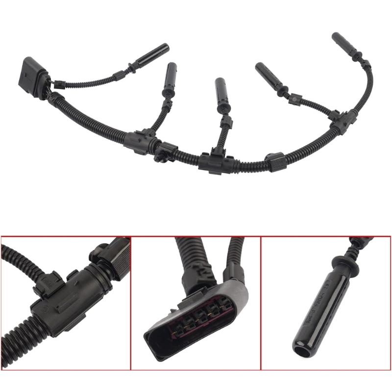 Glow Plug Bridge Wiring Harness 070971277B 299220 for 2.0 2.5 2003-2010 Glow Plug Connector Replacement