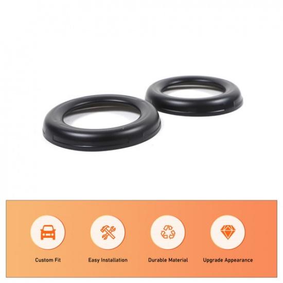 Matte Black Fog Lamp Spot Light Cover Trim For Mitsubishi Triton L200 2015-2018
