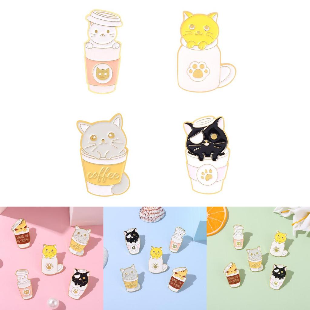 Adorable Japanese Cat Brooch Cute Animal Enamel Pin Fashionable Accessories For All