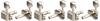 Scud Kluson Type Tuning Pegs, Metal Knobs, 3+3 Nickel 2002NS