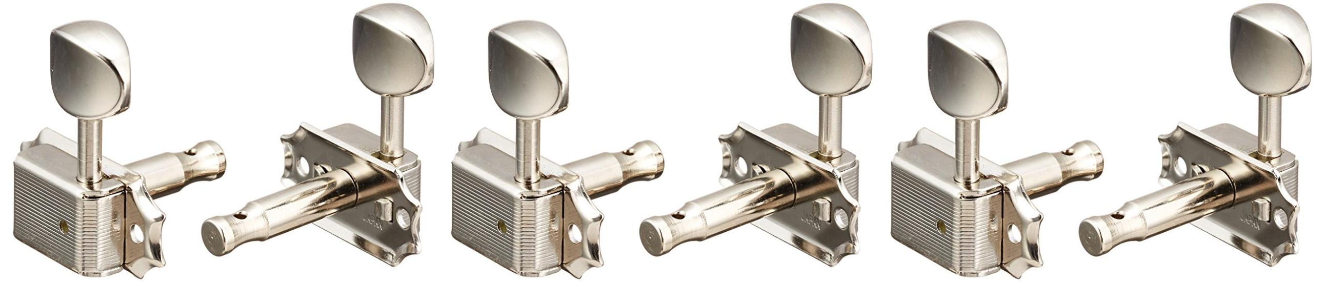 

Scud Kluson type tuning pegs, metal knobs, 3+3 nickel 2002NS