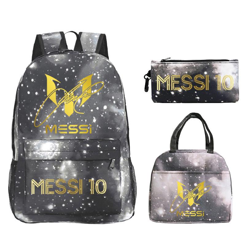 Star Peripheral Printing Primary And Secondary School Students Schoolbag Leisure Pencil Bag Children'S Portable Meal Bag Set