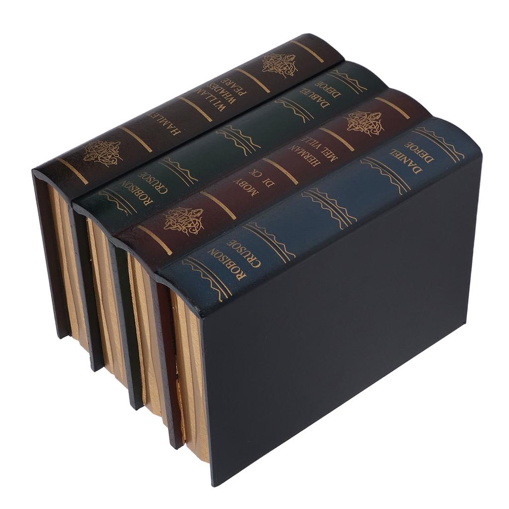 Buch Schmuckstück Vintage-Stil Texturiert Überzogen Goldfarben Aufbewahrungsfunktion Dichteplatte Dekorative Buchdekoration für