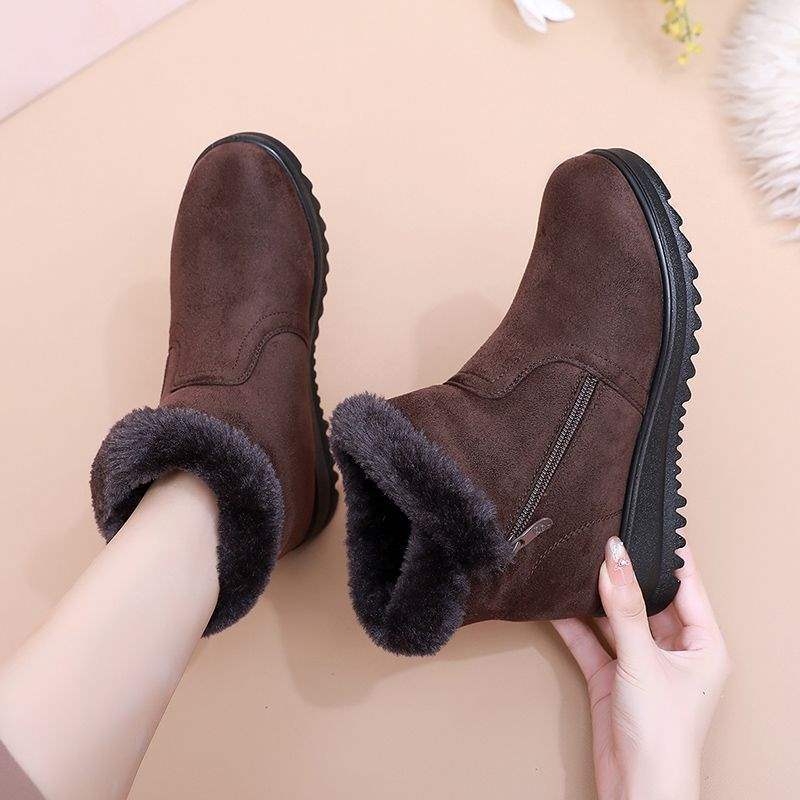 

Пожилые хлопковые туфли женские зимние старые северные с набивкой утолщенные средние пожилые теплые нескользящие бабушкины зимние сапоги обувь для мамы 42