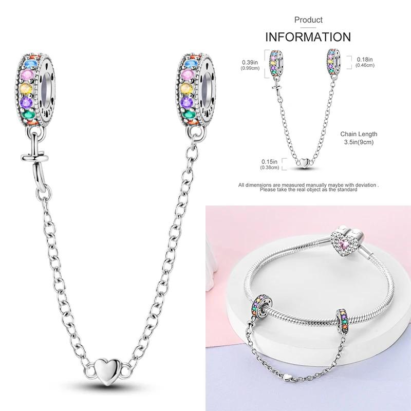 New Copper Charms Buttefly Daisy Safety Chain Cat Paw Change Beads Fit Original Bracelet Ladies Diy Jewelry