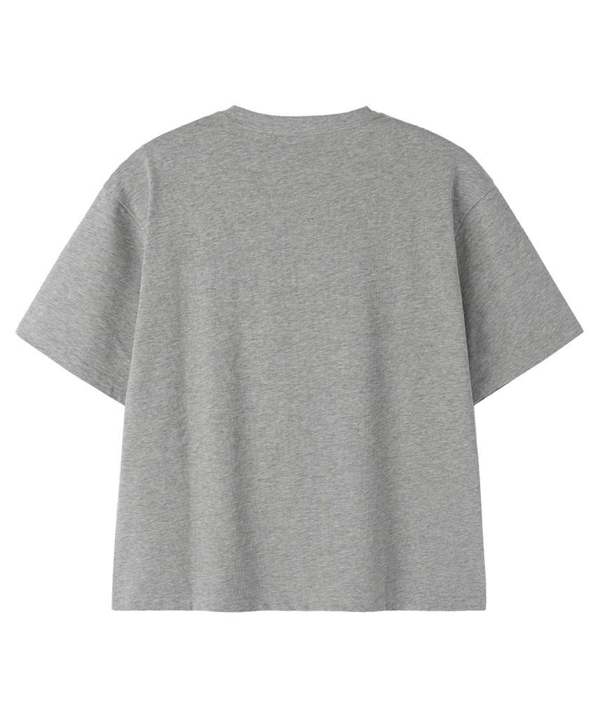 Opeunyadeu(Owai) Metal Logo Crop Tee - Melange