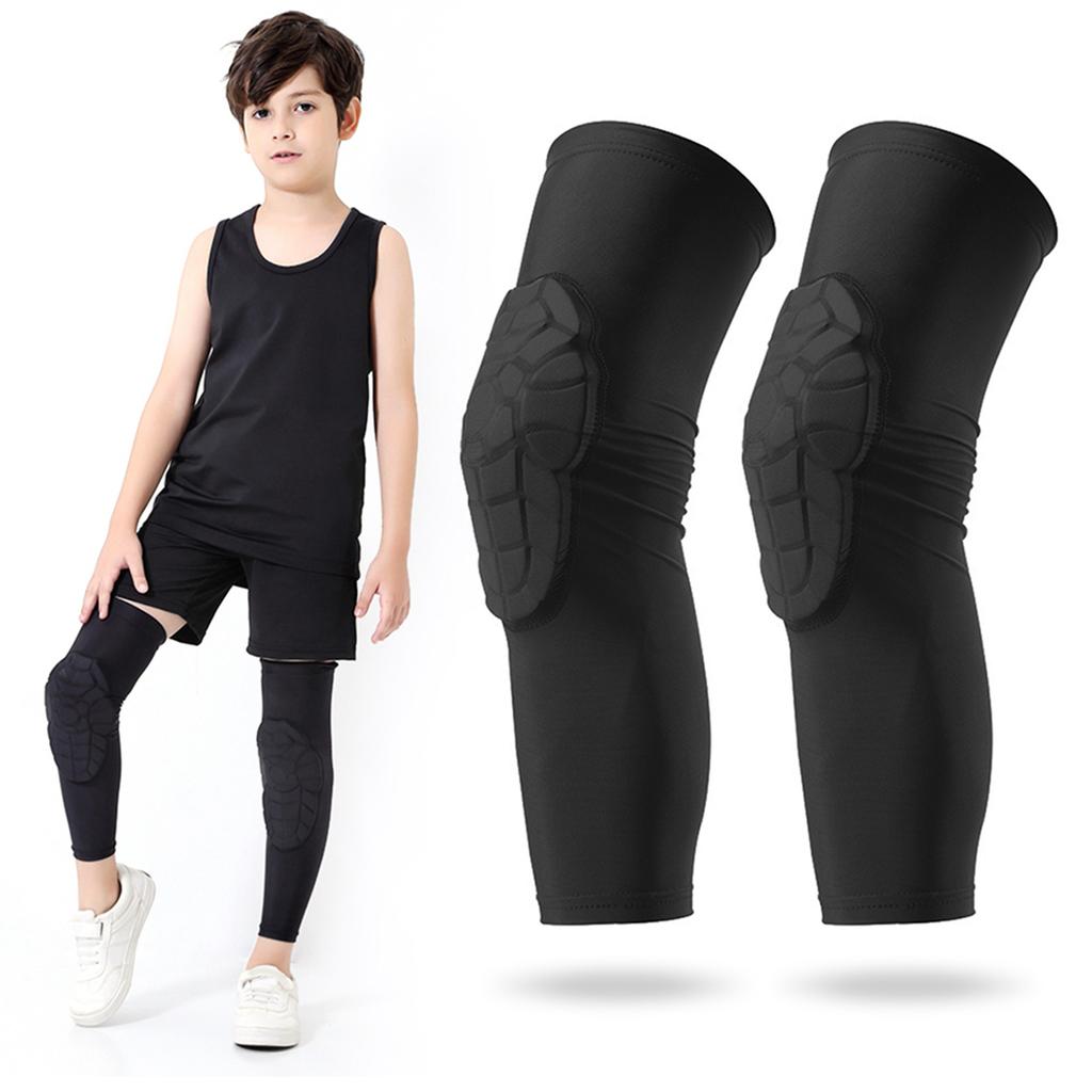 Kids Leg Sleeves Anti Slip Leg Sleeves with Protective Knee Pads for Basketball Volleyball Skating