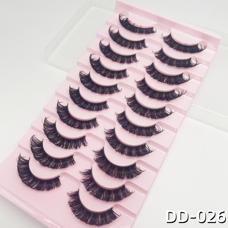 Xiyins neue gekräuselte künstliche Wimpern aus Nerz im europäischen und amerikanischen Stil – dick, grenzübergreifender Verkaufsschlager.