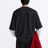 Zara Ss24 Year Of The Dragon Limited Edition Color Block Faux Two-Piece Round Neck Pullover Long Sleeve T-Shirt Men Tops Gray 0722408-922