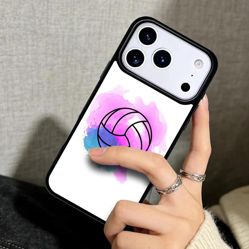 Capa Case for iPhone 17 Air 16 Pro Max 15 Plus 11 13 Mini 14 12 Back Phone Cover Volleyball Sports fashion