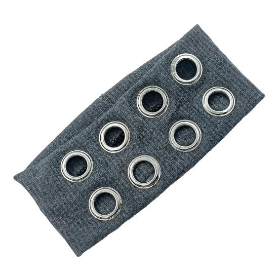 

Women Hair Band Hollow Design Metal Elements Soft Breathable Hair Rope Sports Yoga Party Women Hair Accessories серый