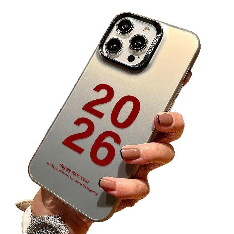 Year of the Horse red 1111 color silver case for Apple 11/11/11 pro mobile phone case 11promax11/11 luxury