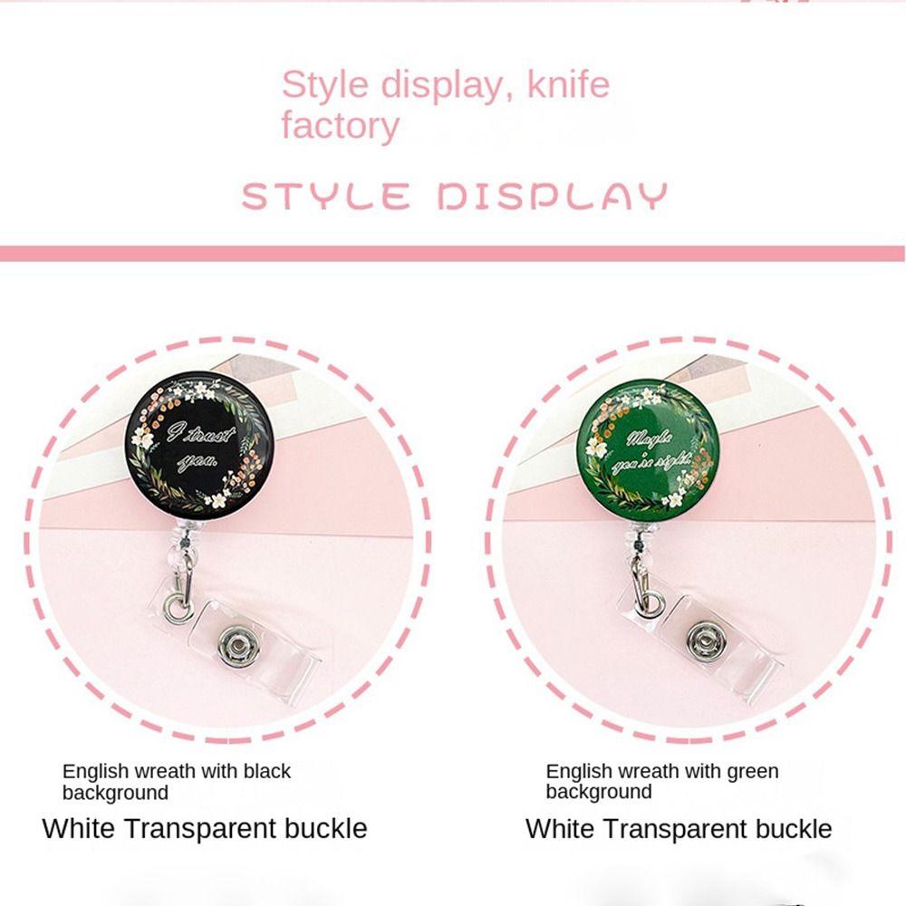 Fall-proof Badge Clip Stretchable Name Card Holder Cute Retractable Badge Reel  Office Supplies