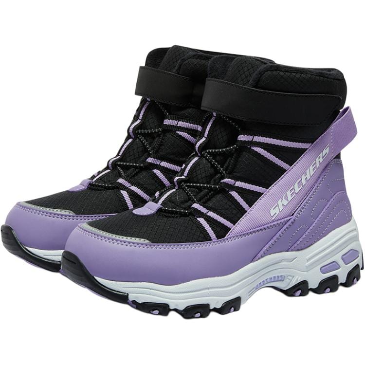 Skechers Girls Slip Resistant Cushioning Abrasion Resistant Breathable High Top Outdoor Shoes Lavender Kids' 664200L-BKLV