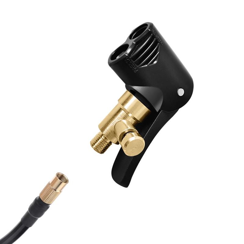 1Pcs New Car Tire Air Chuck Inflator Pump Valve Connector Clip-on Adapter Car Tyre Wheel Valve Brass Portable Inflatable Pump