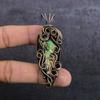 Dichroic Glass Gemstone Handmade Copper Wire Wrap Jewelry Pendant 2.84" Z7i64
