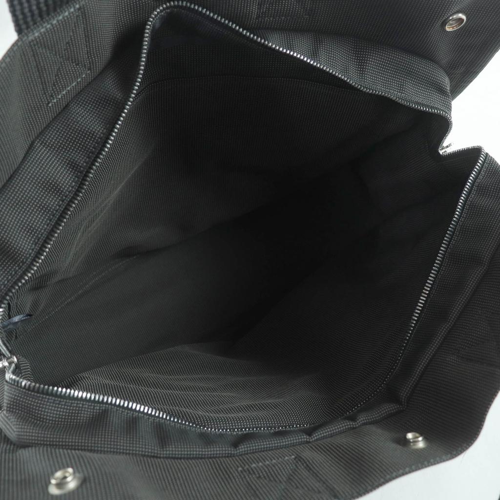 Ausgezeichnete HERMES Handtasche Her Line MM Serie Metall Canvas Tragetasche grau Damen Gebraucht