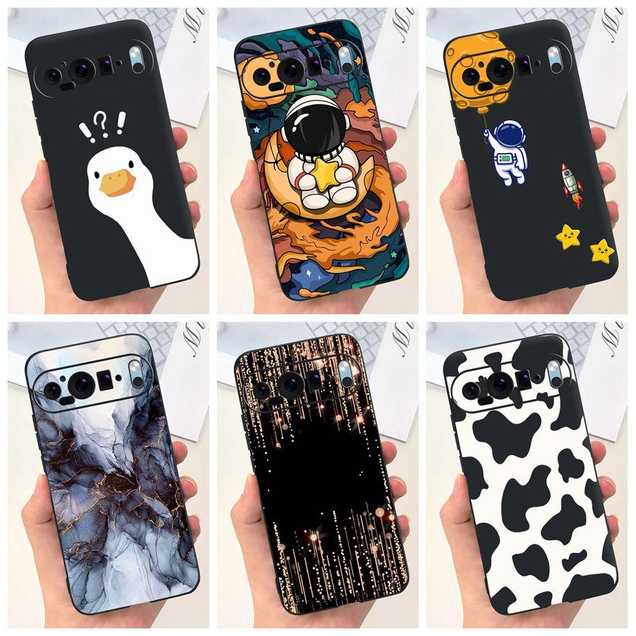 For Coque Google Pixel 9 Pro Phone Case Lovely Astronaut Duck Cow Shockproof Silicone Soft Cover For Google Pixel 9 Pixel9 Shell