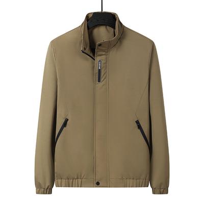 Unifarbene Frühlings- und Herbstjacke Herren Stehkragen Top Trendige Sport- und Freizeit Winddichte Dünne Jacke Herren