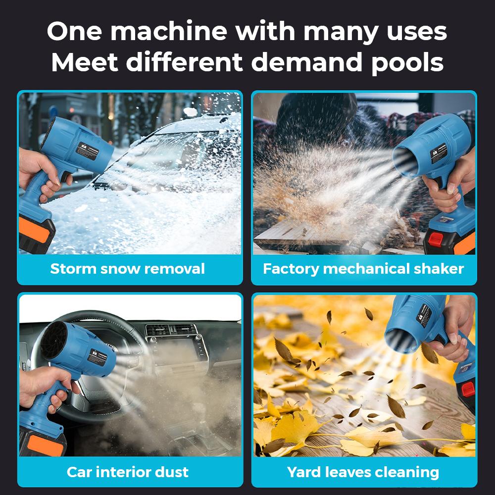 1000W Handheld Turbo Fan High Power Hair Dryer Strong Wind Mini Turbo Jet Fan Powerful Air Blower for Makita 18V-21V Battery Pin