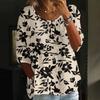 Linen Shirts For Women 3/4 Sleeve Button Down V Neck Summer Tops Dressy Casual Cute Shirts