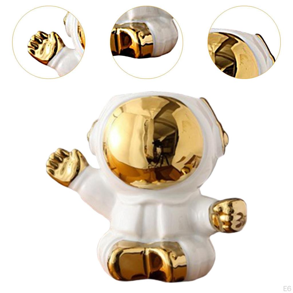 Ceramic Astronaut Figurine Modern Home Decor Accent