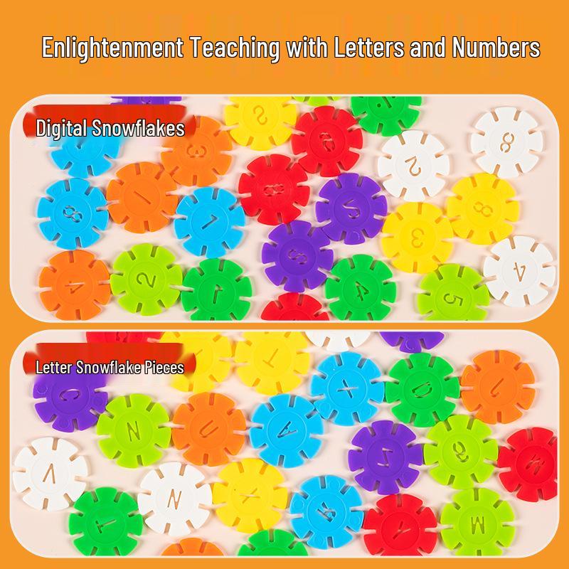 Children's Educational Snowflake Building Blocks - Early Learning Toy for Kindergarten