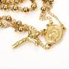 3/4/6mm Stainless Steel Religious Rosary Beads Necklace Saint Benedict Virgin Mary Christian Cross Pendants Faith Prayer Jewelry