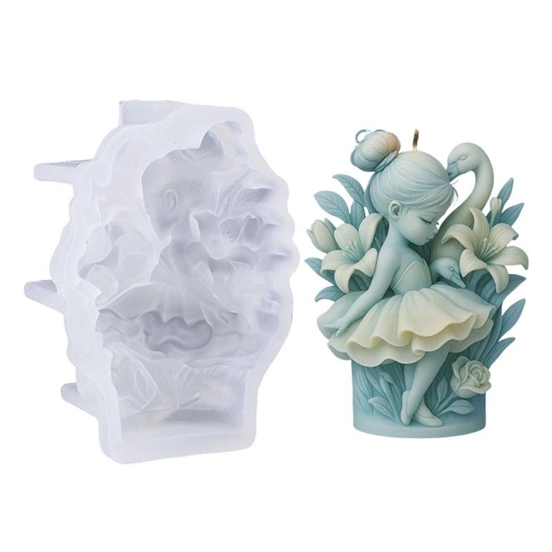 

Silicone Mould With Ballet Girl Cygnus Designs For Candle Making Craft Project For Home Decoration 1