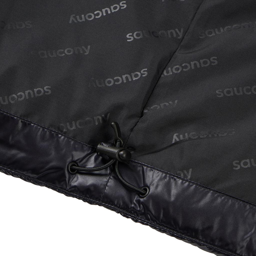 Saucony Urban Commuting Series Stand Collar Zipper Solid Color Logo Design Long Sleeve Down Jacket Men Outerwear Bright-Black SC2220002C-MT03
