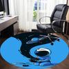1pc Astronaut Saturn Office Round Area Rug, Under Office Chairs Bedroom Living Room Home Decor, Room Deco