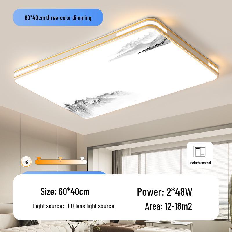 LED Square Ceiling Light - Super Bright for Bedrooms and Living Rooms, Modern 2025 Style, Ideal for Master Bedrooms and Restaurants.