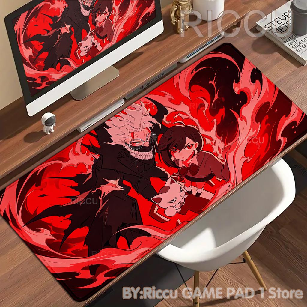 Mauspad Laptop Ayase Momo Takakura Ken Seiko Kawaii Mauspad XXL Dandadan Anime Mädchen Tastaturmatte PC Gamer Schrank HD Schreibtischmatte