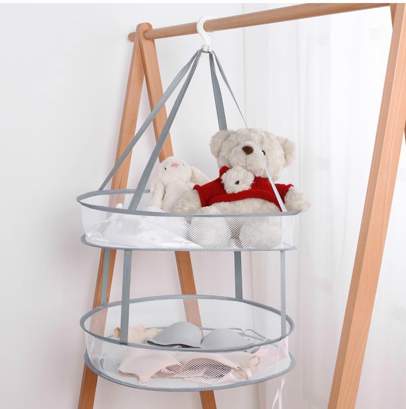 Multi-functional Drying Rack: Basket, Net Bag, Sock Dryer & Sweater Holder