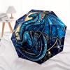 1pc Dragon Fantasy Compact Travel Umbrella, Automatic Folding Lightweight Windproof 8-Bone Reinforced Design, Portable for Backpack Durable