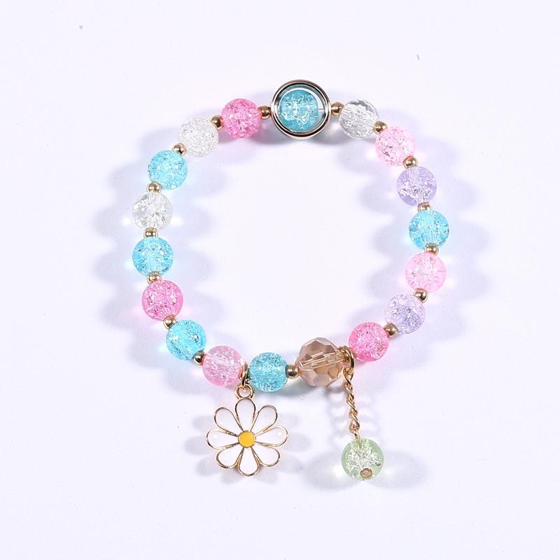 New Little Daisy Bracelet Female Student Mori Single Circle Strawberry Crystal Bracelet Girl Heart Simple Sweet Flower Bracelet