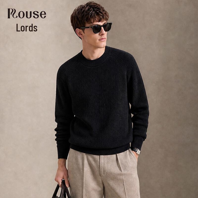 Men's Thickened Cotton Crewneck Knit Sweater