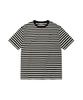 WACKY WILLY Basic Striped Short Sleeve T-Shirt Black