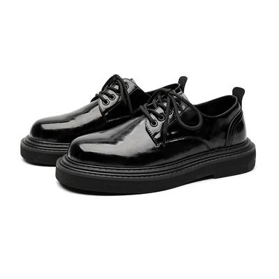 FashionFashion Casual New Designer Men's Dress Shoes Spring Autumn Retro Black Platform Shoes Male Leather Wedding Commute Shoe Man