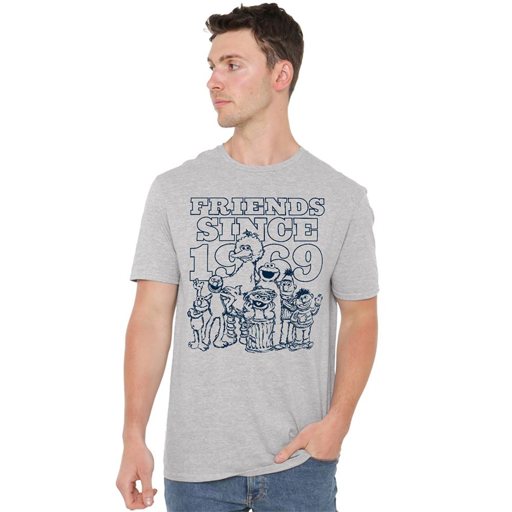 Sesame Street Unisex Adult Friends Since 1969 Heather T-Shirt