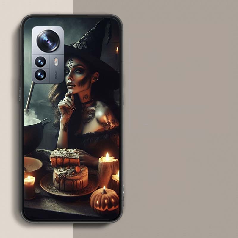 Halloween Moon Witch Horror Phone Case For Redmi Note 13 Pro Plus 14 Pro+ 12S 12 11S 11T 11E 11 10S 10 9S 9 Xiaomi Capa TPU